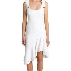 Rebecca Vallance Elegant White Sleeveless Dress